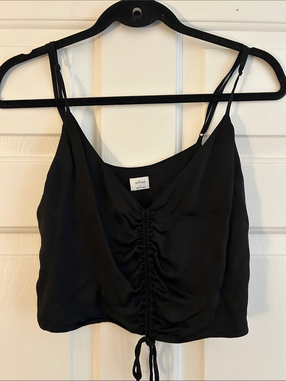 Wilfred Black Ruched Drawstring Cami